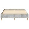 vidaXL Bed Frame No Mattress Concrete Grey 140x190 cm Engineered Wood