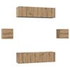 vidaXL TV Cabinet Set Wall-mounted 6 pcs Artisan Oak Engineered Wood