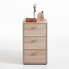 FMD Bedside Cabinet with 3 Drawers Oak