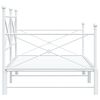 vidaXL Daybed with Trundle without Mattress White 107x203 cm Steel