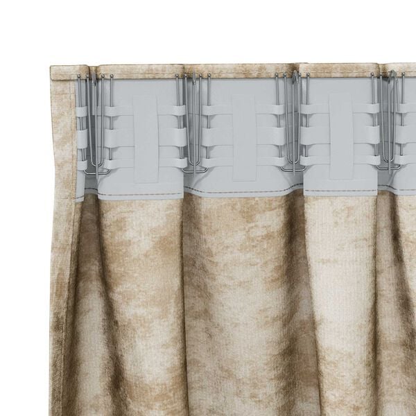 vidaXL Velvet Curtains with Curtains 2 pcs Cream 175 x 140 cm Velvet