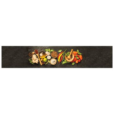 vidaXL Kitchen Rug Washable Spices 60x300 cm Velvet