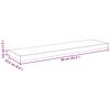 vidaXL Floating Wall Shelves 2 pcs High Gloss Grey 90x23.5x3.8 cm MDF