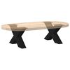 vidaXL Coffee Table Legs X-Shaped 2 pcs Black 60x(30-31) cm Steel