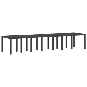 vidaXL Garden Table Anthracite 400 x 100 x 73 cm Poly Rattan
