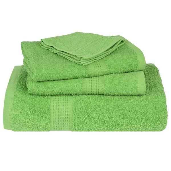 vidaXL 12 Piece Towel Set "FROGN" Apple Green 360 gsm