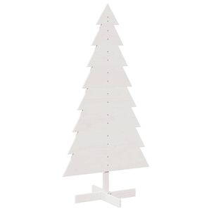 vidaXL Wooden Christmas Tree for Decoration White 150 cm