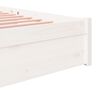 vidaXL Bed Frame without Mattress White Solid Wood 160x200 cm