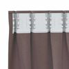 vidaXL Blackout Curtains with Rings 2 pcs Dark Brown 175 x 140 cm