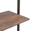 vidaXL 4-Tier Leaning Shelf Dark Brown and Black 64x35x152.5 cm