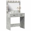 vidaXL Dressing Table Concrete grey 78.5 x 41 x 135 cm Engineered wood