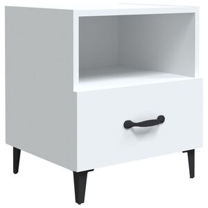 vidaXL Bedside Cabinet White Engineered Wood