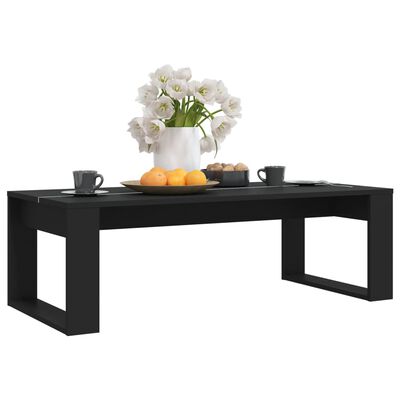 vidaXL Coffee Table Black 110x50x35 cm Engineered Wood