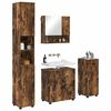 vidaXL Bathroom Furniture Set 4 pcs Smoked Oak Engineered wood & Metal
