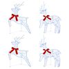 vidaXL Christmas Reindeer 4 pcs 80 LEDs Blue 43 x 19 x 65 cm