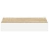 vidaXL Floating Wall Shelf Oak and White 23x23.5x3.8 cm MDF