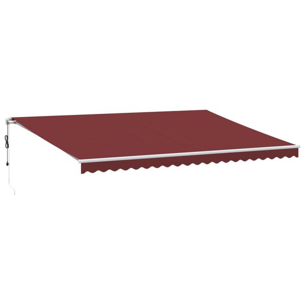 vidaXL Automatic Retractable Awning with LED Burgundy 500x350 cm