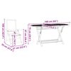 vidaXL Garden Dining Set Folding 5 pcs Leaf Pattern Solid Acacia Wood