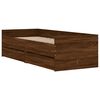 vidaXL Bed Frame with Drawers without Mattress Brown Oak 90x200 cm