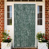 vidaXL Fly Curtain Green and White 118x220 cm Chenille