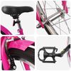 vidaXL Kids Bike 18'' for 5-7 Years Old Dark Pink
