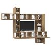vidaXL TV Cabinet Set 10 pcs Artisan oak 30.5 x 30 x 90 cm