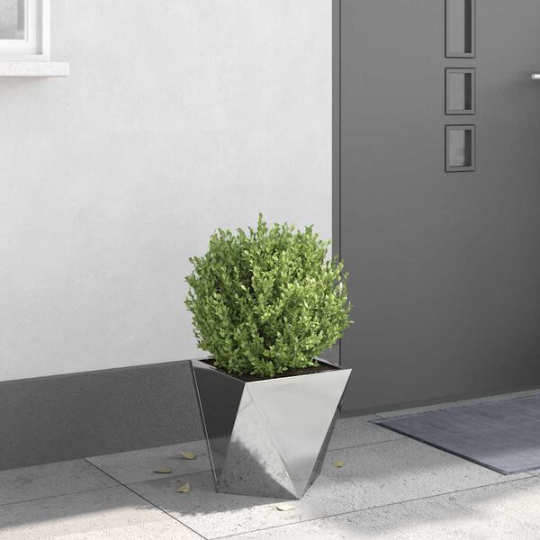 vidaXL Planter Silver 30 x 30 x 30 cm Galvanised Steel