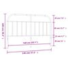 vidaXL Metal Headboard Black 140 cm