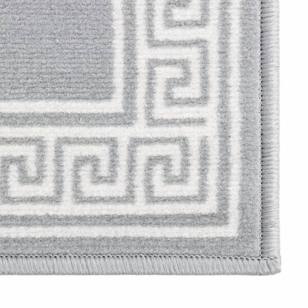 vidaXL Runner Rug BCF Grey with Motif 100x500 cm