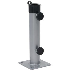 vidaXL Parasol Base for &Oslash;38/48 mm Pole Silver Steel
