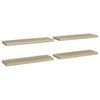 vidaXL Floating Wall Shelves 4 pcs Oak 80x23.5x3.8 cm MDF
