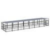 vidaXL Outdoor Dog Kennel with Roof Steel 15,02 m&sup2;