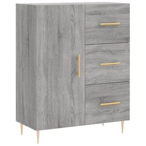 vidaXL Sideboard Grey Sonoma 69.5x34x90 cm Engineered Wood