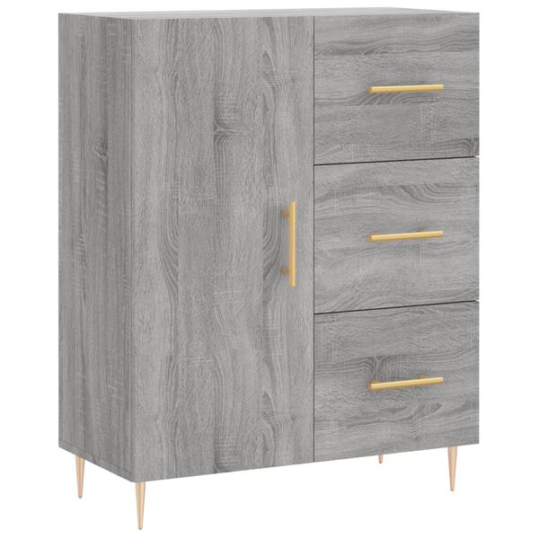 vidaXL Sideboard Grey Sonoma 69.5x34x90 cm Engineered Wood