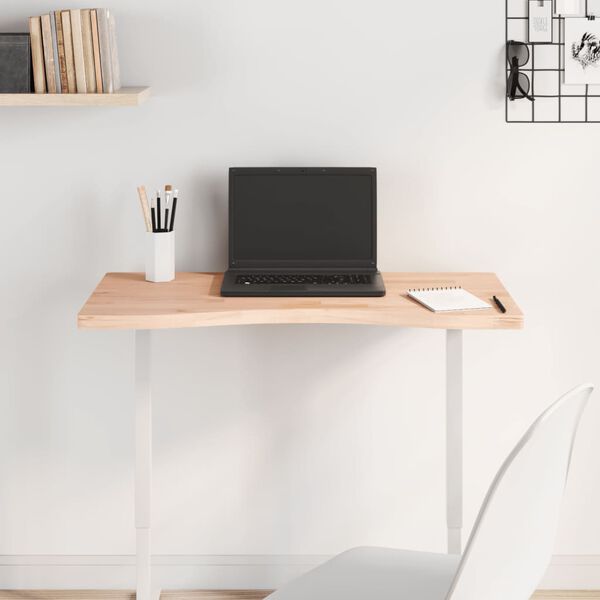 vidaXL Desk Top 80x(36-40)x2.5 cm Solid Wood Beech