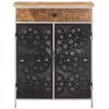 vidaXL Sideboard 60x35x75 cm Rough Mango Wood & Iron