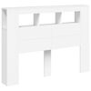 vidaXL LED Headboard White 140x18.5x103.5 cm Engineered Wood