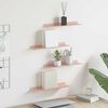 vidaXL Floating Shelf Wall-mounted 4 pcs Pink 40 x 8.5 x 2.5 cm Steel