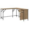 vidaXL Desk Artisan Oak 141 x 141 x 75 cm Engineered Wood