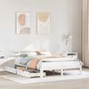 vidaXL Bed Frame with Drawers without Mattress White 140x190 cm