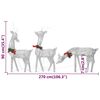 vidaXL Christmas Reindeer Family 270x7x90 cm Silver Cold White Mesh