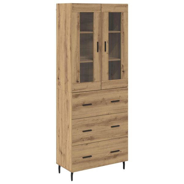 vidaXL Highboard with Drawer 2 pcs Artisan Oak Engineered Wood