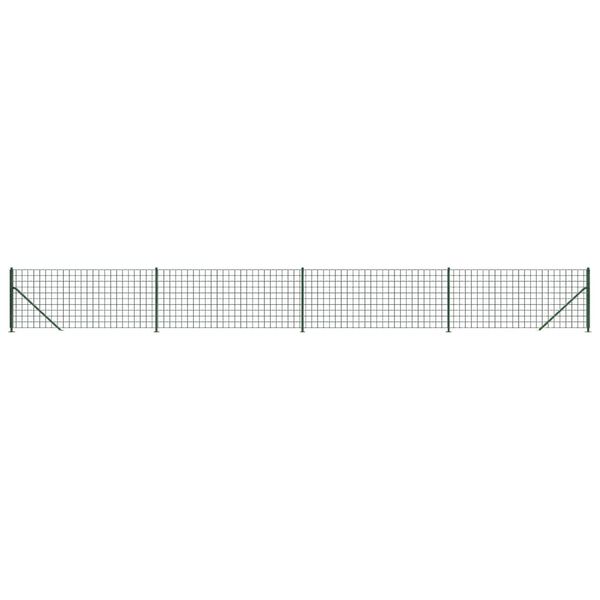vidaXL Wire Mesh Fence with Flange Green 0.8x10 m