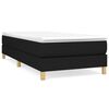 vidaXL Box Spring Bed Frame Black Single Fabric