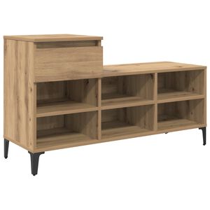 vidaXL Shoe Cabinet 102 x 36 x 60 cm Engineered Wood Artisan Oak