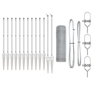 vidaXL Fence Post Silver 25 x 0.5 m (13 mm mesh) Steel