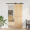 vidaXL Sliding Door with Hardware Set 70x210 cm Solid Wood Pine