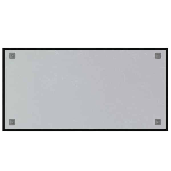 vidaXL Wall-mounted Magnetic Board Black 100x50 cm Tempered Glass