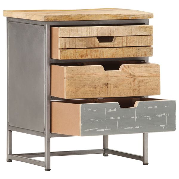vidaXL Bed Cabinet 40x30x50 cm Solid Mango Wood