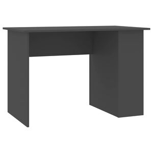 vidaXL Desk | Grey | Engineered Wood | Medium | Desk | Rectangular | Modern